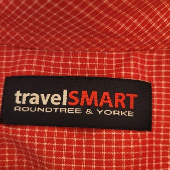 Travel Smart Roundtree & Yorke Men's Button Down Shirt (Size L) - Picture 5 of 8